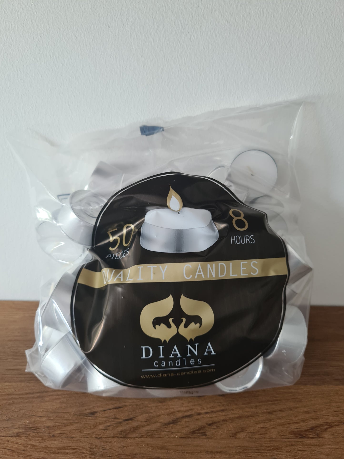 Fyrfadslys i Pose med 50 stk. (8 Timers Brændetid)